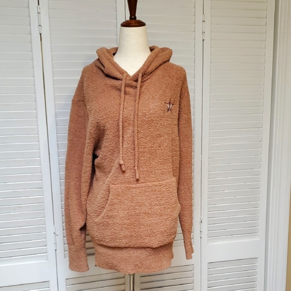 Jeffree Star Tan Cozy Lightweight Fleece Oversized Hoodie S